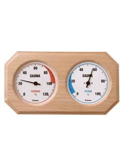 Termoigrometro tondo in legno