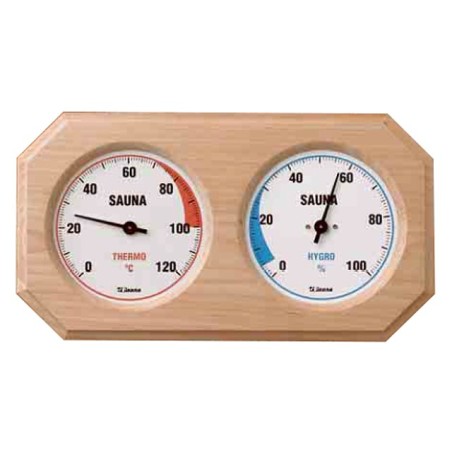 Termoigrometro tondo in legno