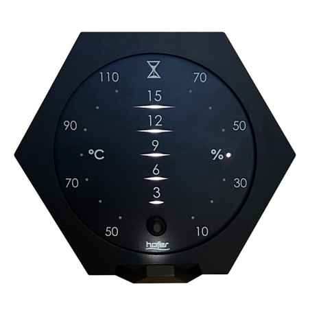 Runder Hygrothermometer aus Holz